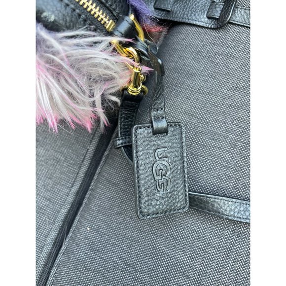 UGG Janey Patchwork Leather Crossbody with Colorful Faux Fur 1093560 - Picture 2 of 10